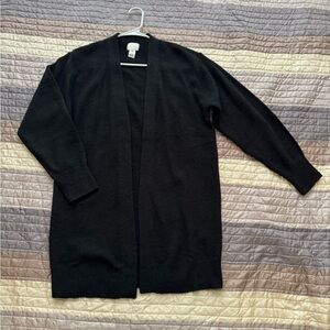 H&M Black Knit Cardigan Sweater